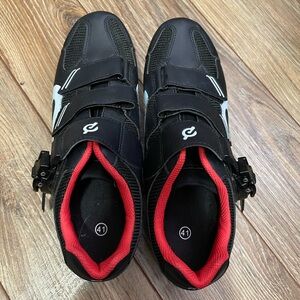 Peloton Black and Red Cycling Shoes